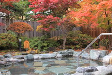 Autumn open-air bath